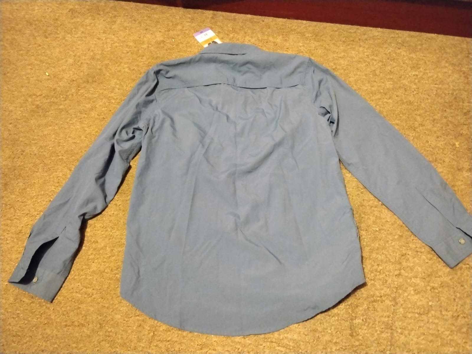 Camiseta Manga Larga Eddie Bauer Mountain Ripstop – Azul Classic Fit Talla xs