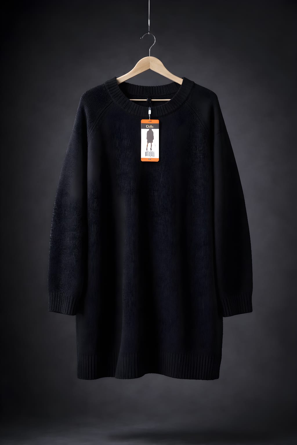 Chaleco Largo Tipo Vestido Dalia – Negro Lanilla Talla XXL