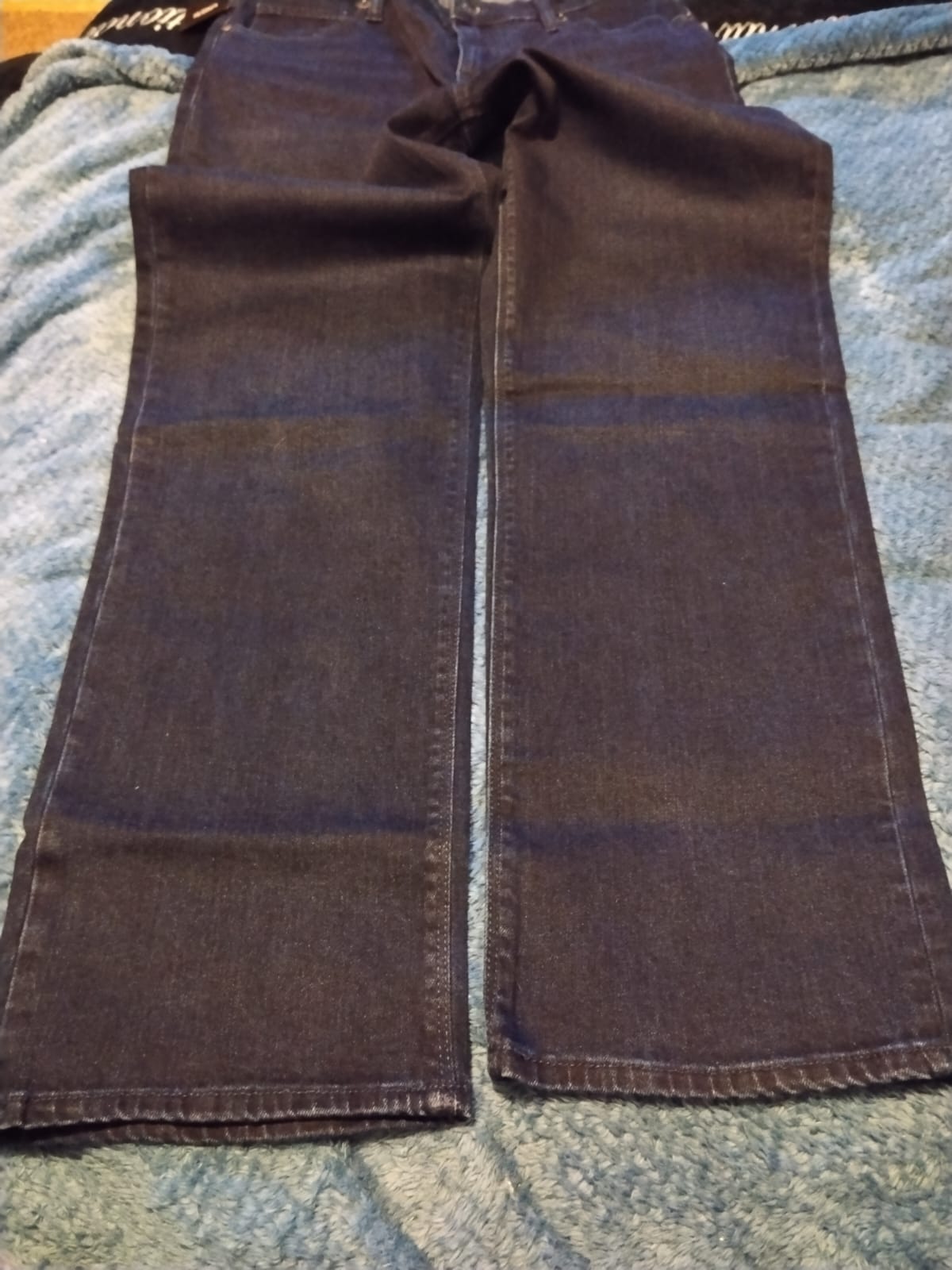 Jeans Vaquero Recto Azul Oscuro – Tiro Alto Talla 38