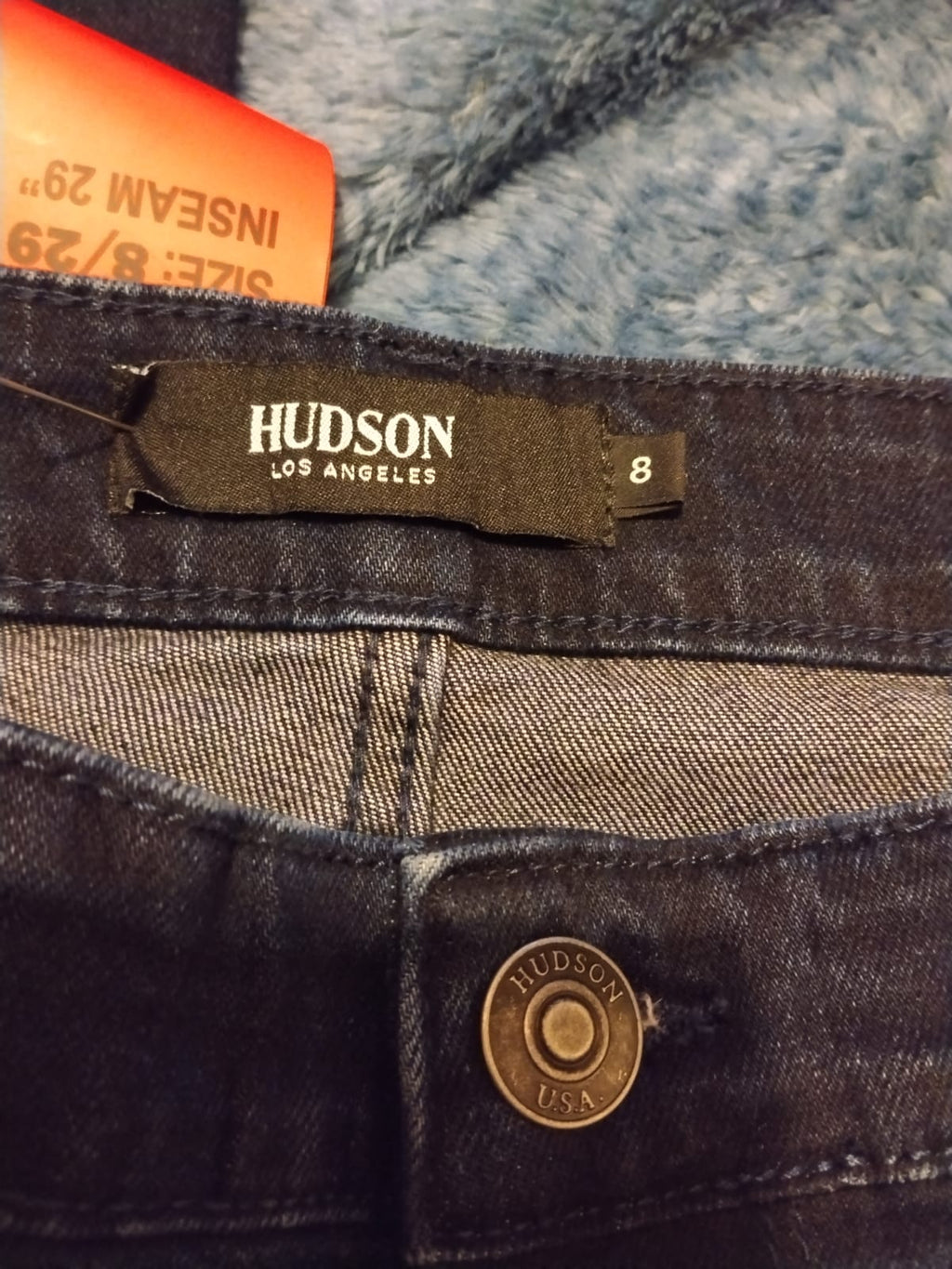 Jeans Vaquero Recto Azul Oscuro – Tiro Alto Talla 38