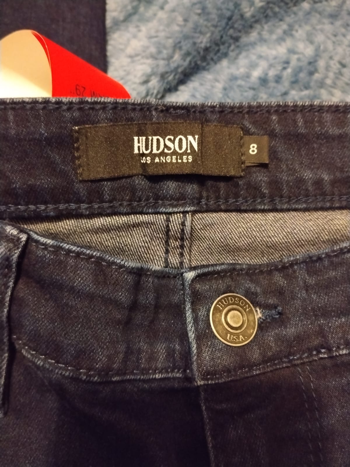 Jeans Vaquero Recto Azul Oscuro – Tiro Alto Talla 38